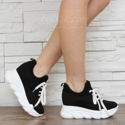 ДАМСКИ КЕЦОВЕ НА ПЛАТФОРМА 0902-QQ181950 BLACK-WHITE
