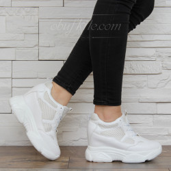 ДАМСКИ КЕЦОВЕ НА ПЛАТФОРМА 1202-181011935 WHITE