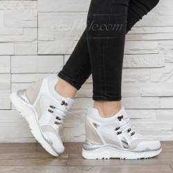 ДАМСКИ КЕЦОВЕ НА ПЛАТФОРМА 1202-1809071935 WHITE