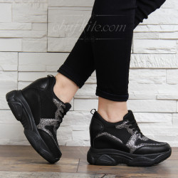 ДАМСКИ КЕЦОВЕ НА ПЛАТФОРМА 1602-FG0081935 BLACK