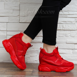 ДАМСКИ КЕЦОВЕ НА ПЛАТФОРМА 1202-181011935 RED