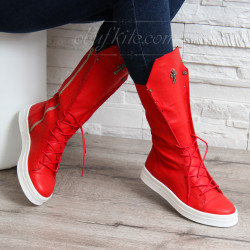 ДАМСКИ КЕЦОВЕ ЕСТЕСТВЕНА КОЖА 2702-0021900 RED