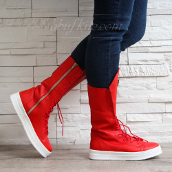 ДАМСКИ КЕЦОВЕ ЕСТЕСТВЕНА КОЖА 2702-0021900 RED