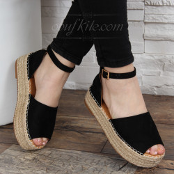 ДАМСКИ САНДАЛИ НА ПЛАТФОРМА 1303-63631924 BLACK