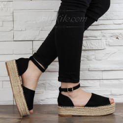 ДАМСКИ САНДАЛИ НА ПЛАТФОРМА 1303-63631924 BLACK