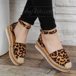 ДАМСКИ САНДАЛИ НА ПЛАТФОРМА 1303-99691924 LEOPARD