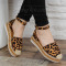 ДАМСКИ САНДАЛИ НА ПЛАТФОРМА 1303-99691924 LEOPARD