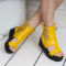 ДАМСКИ САНДАЛИ НА ПЛАТФОРМА - TS0021928 YELLOW