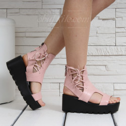 ДАМСКИ САНДАЛИ НА ПЛАТФОРМА - TS0021928 PINK