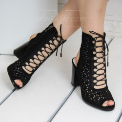 ДАМСКИ САНДАЛИ НА ТОК - L2411937 BLACK