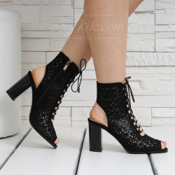 ДАМСКИ САНДАЛИ НА ТОК - L2411937 BLACK