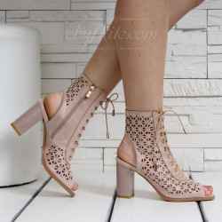 ДАМСКИ САНДАЛИ НА ТОК - L2411937 PINK