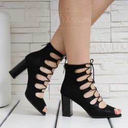 ДАМСКИ САНДАЛИ НА ТОК - L2401936 BLACK