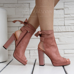 ДАМСКИ САНДАЛИ НА ТОК - 1231937 PINK