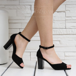 ДАМСКИ САНДАЛИ НА ТОК - 220591925 BLACK