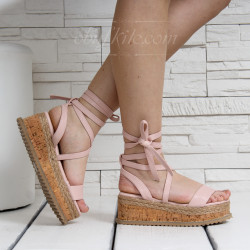 ДАМСКИ САНДАЛИ НА ПЛАТФОРМА - 20198819325 PINK