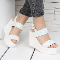 ДАМСКИ САНДАЛИ НА ПЛАТФОРМА 1704-2511927 WHITE