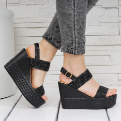 ДАМСКИ САНДАЛИ НА ПЛАТФОРМА 1704-2511927 BLACK
