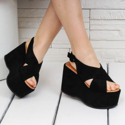 ДАМСКИ САНДАЛИ НА ПЛАТФОРМА - 23041905 BLACK