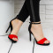 ДАМСКИ САНДАЛИ НА ТОК - 26041903 BLACK/RED