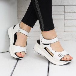 ДАМСКИ САНДАЛИ НА ПЛАТФОРМА - 26041905 WHITE