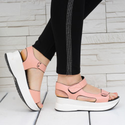 ДАМСКИ САНДАЛИ НА ПЛАТФОРМА - 26041905 PINK