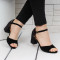 ДАМСКИ САНДАЛИ НА ТОК - 02051901 BLACK/BLACK