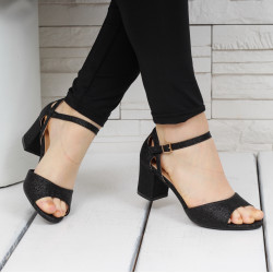 ДАМСКИ САНДАЛИ НА ТОК - 02051902 BLACK