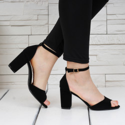 ДАМСКИ САНДАЛИ НА ТОК - 02051903 BLACK