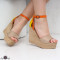 ДАМСКИ САНДАЛИ НА ПЛАТФОРМА - 01061902 BEIGE