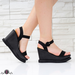 ДАМСКИ САНДАЛИ НА ПЛАТФОРМА - 01061904 BLACK
