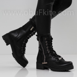ДАМСКИ БОТИ - 1910-4040202669 BLACK-PU