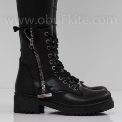 ДАМСКИ БОТИ - 1910-4040202669 BLACK-PU