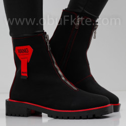 ДАМСКИ БОТИ - 1509-201202218 BLACK-RED