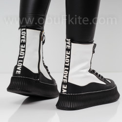 ДАМСКИ БОТИ - 22091901 WHITE/BLACK