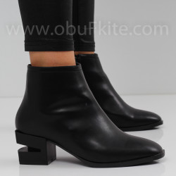 ДАМСКИ БОТИ НА ТОК - 0311-3363506202509 BLACK-PU