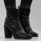 ДАМСКИ БОТИ НА ТОК - 0311-411202110 BLACK-PU