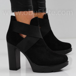 ДАМСКИ БОТИ НА ТОК - 0311-6000202412 BLACK