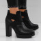 ДАМСКИ БОТИ НА ТОК - 0311-6000202412 BLACK-PU