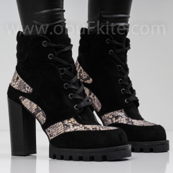ДАМСКИ БОТИ НА ТОК - 23091903 BLACK