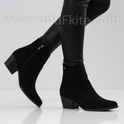 ДАМСКИ БОТИ НА ТОК - 0411-5221202005 BLACK