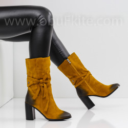ДАМСКИ БОТИ НА ТОК - 23091916 YELLOW