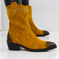 ДАМСКИ БОТИ НА ТОК - 23091918 YELLOW