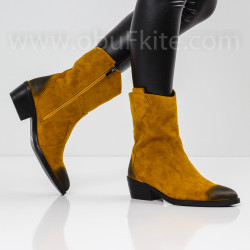 ДАМСКИ БОТИ НА ТОК - 23091918 YELLOW