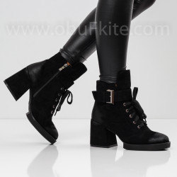 ДАМСКИ БОТИ НА ТОК - 23091919 BLACK