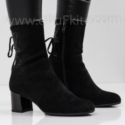 ДАМСКИ БОТИ НА ТОК - 23091921 BLACK