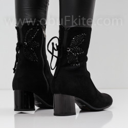 ДАМСКИ БОТИ НА ТОК - 23091921 BLACK
