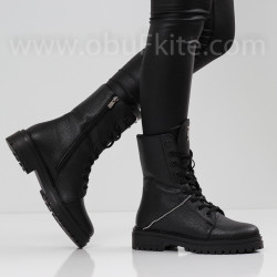 ДАМСКИ БОТИ - 1910-505202565 BLACK-PU