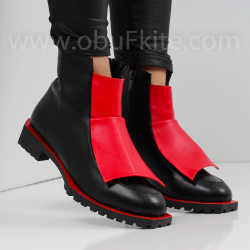 ДАМСКИ БОТИ - 1711-211203301 BLACK-RED