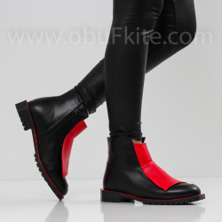 ДАМСКИ БОТИ - 1711-211203301 BLACK-RED